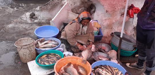 Tangmarg market ... a bit fishy